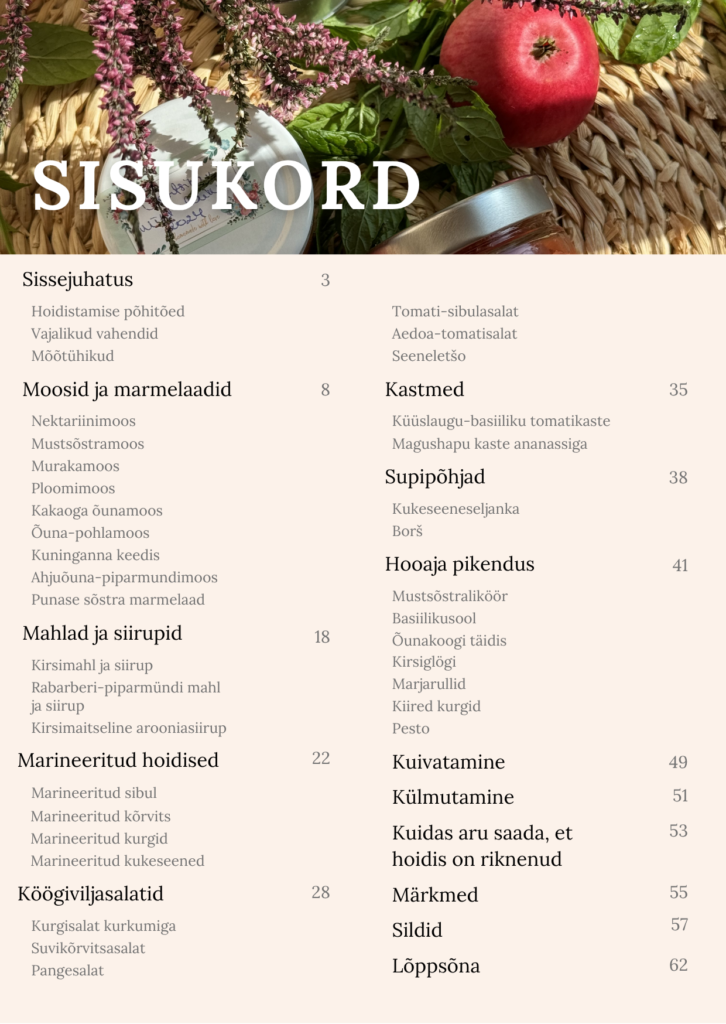Hoidistamise e-raamat. Purki pandud suvi.